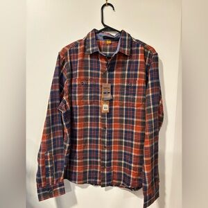 Tailor Vintage Men's Checkered Shirt - Orange and Blue